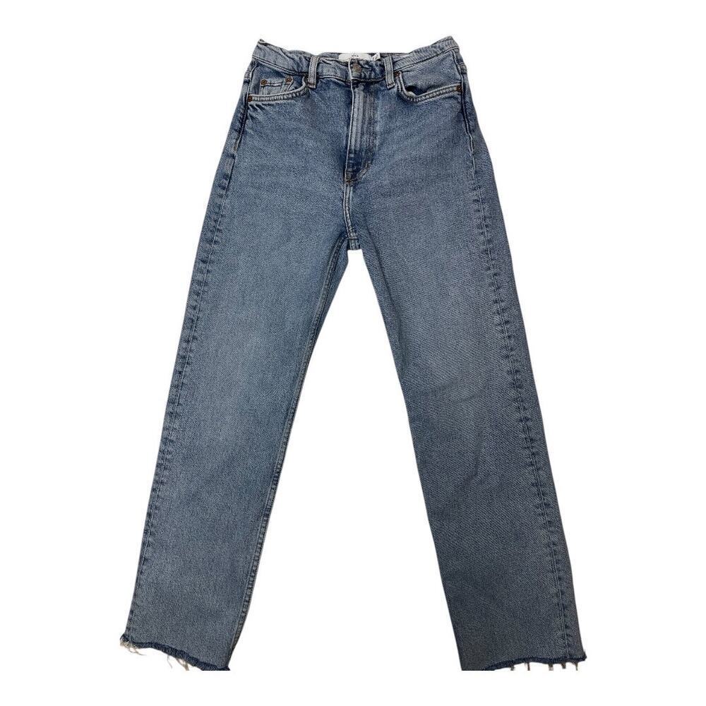 & Other Stories Slim Jeans Size 25 High Rise Raw Hem